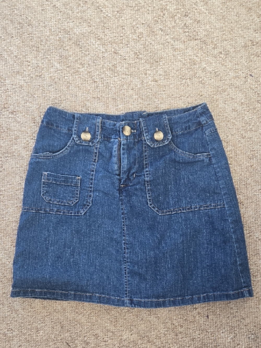 White Stag Blue Denim Mini Skort – Size 10 Y2K Retro Casual Style - Picture 2 of 10